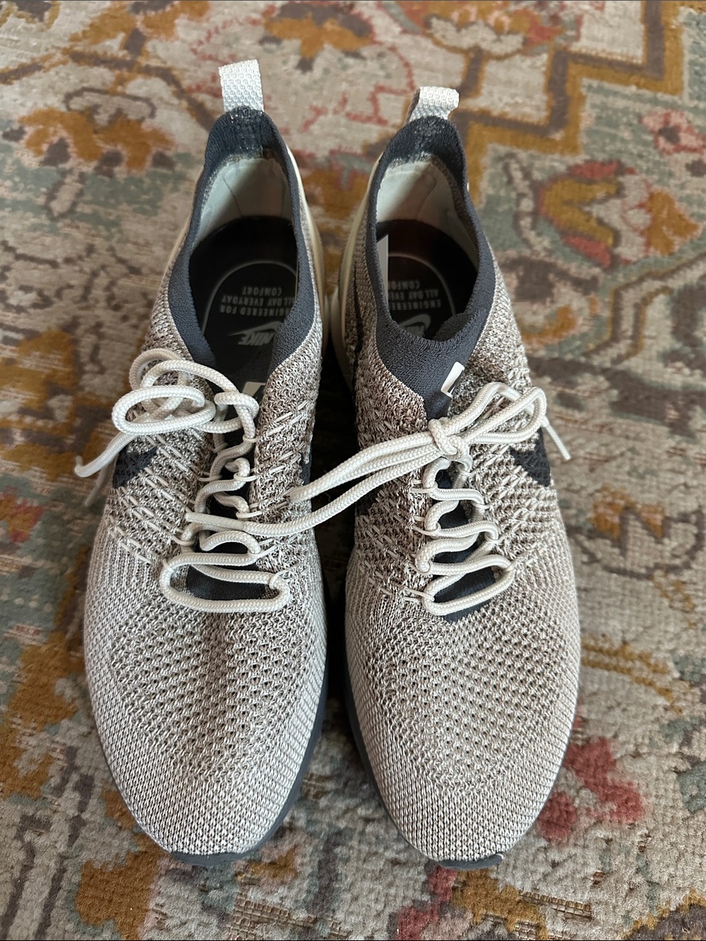 Nike Women's Light Gray Knit Slip-On Sneakers